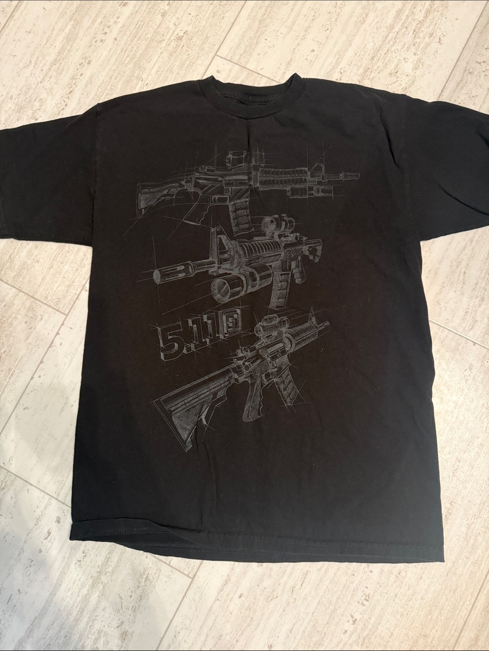 5.11 Tactical Mens Short Sleeve Black Graphic Tee